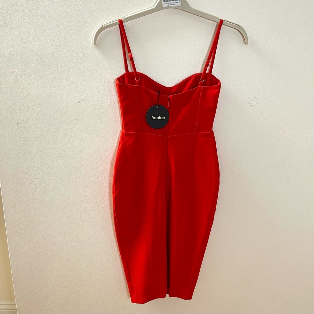 NWT Nookie Allure Midi Bodycon Dress Color: Cherry Size: XS revolve - Picture 7 of 8